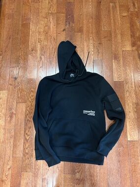 Southpole Black Hoodie with White "Standard Issue" Chest Logo